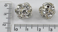 Отделка круглая(12 натур. камней) серебро ф=14мм уп=20шт