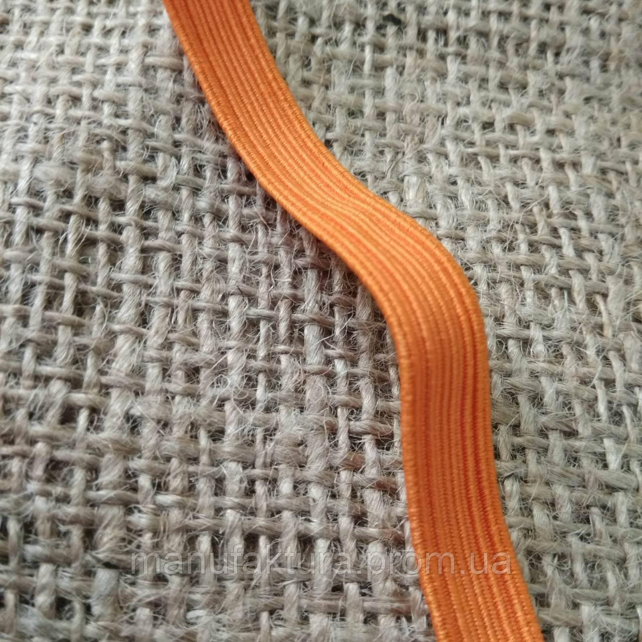 Гумка надійна плетена чорна оранж 1 см