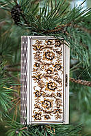 Шкатулка деревянная, конверт для денег из дерева Цветы