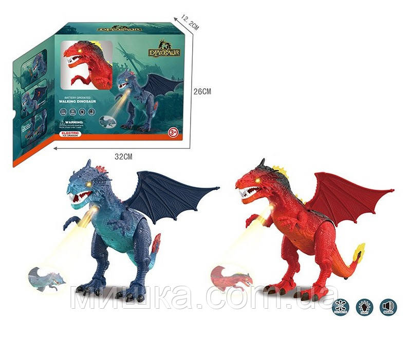 Дракон 1041A, 32 см, проєктор, світло, звук., фото 1