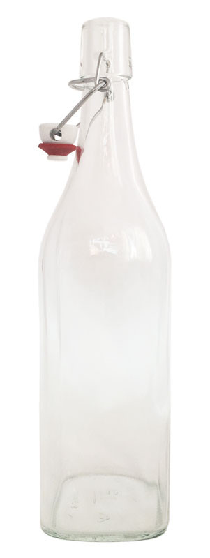 Бутылка Litva White EverGlass квадратная 0.5л. с бугельным замком. - фото 1 - id-p1067848296