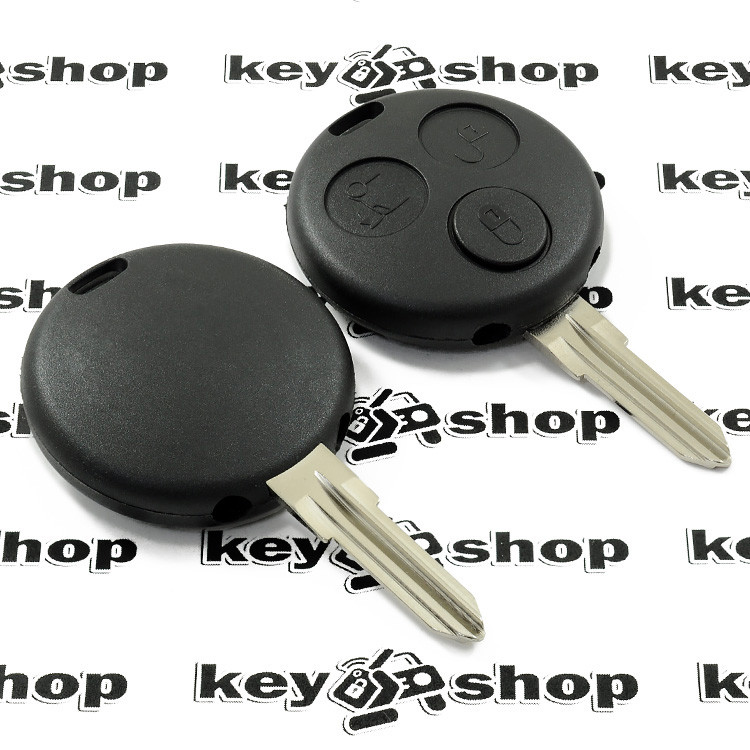 Ключ Mercedes (корпус Мерседес) 3 кнопки с двумя отверстиями под лампочки - фото 2 - id-p291783619
