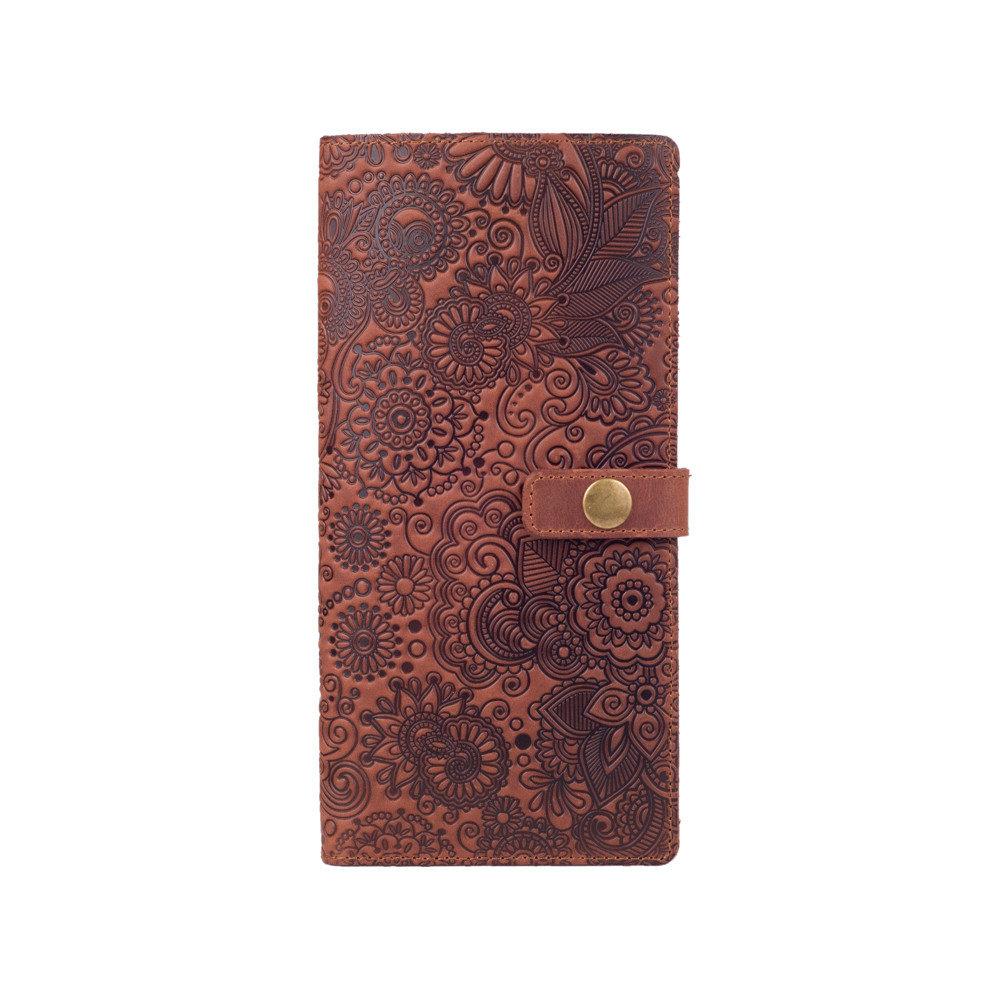 Тревел-кейс для документів шкіряний на кнопці "Мистецтво мехенди", фото 1