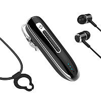 Бездротова Bluetooth блютуз гарнітура + навушники для смартфона Xoco K2 Чорна
