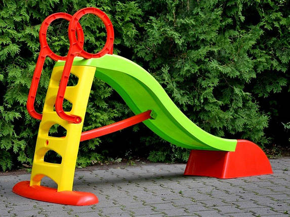 Гірка дитяча Mochtoys 180 см салатово-рожева, фото 2