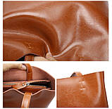 Шкіряна жіноча сумка з натуральної шкіри. Сумка шоппер жіноча (чорна), фото 6