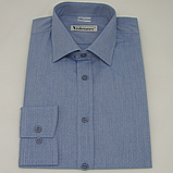 Чоловіча сорочка блакитного кольору з малюнком, фото 2