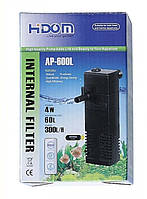Внутрішній фільтр в акваріум Hidom Ap-600L (до 60 л) з флейтою і регулюванням потоку