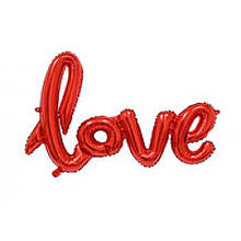 Фольгований напис Love червоний 67х101 см Китай