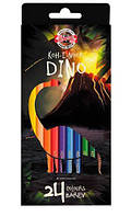 Олівці кольорові "Dino" 24 кольорів