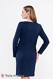 Тепла сукня з начосом для вагітних та годуючих DENISE WARM DR-49.202 темно-синє, фото 5