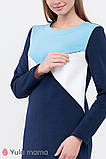 Тепла сукня з начосом для вагітних та годуючих DENISE WARM DR-49.202 темно-синє, фото 3