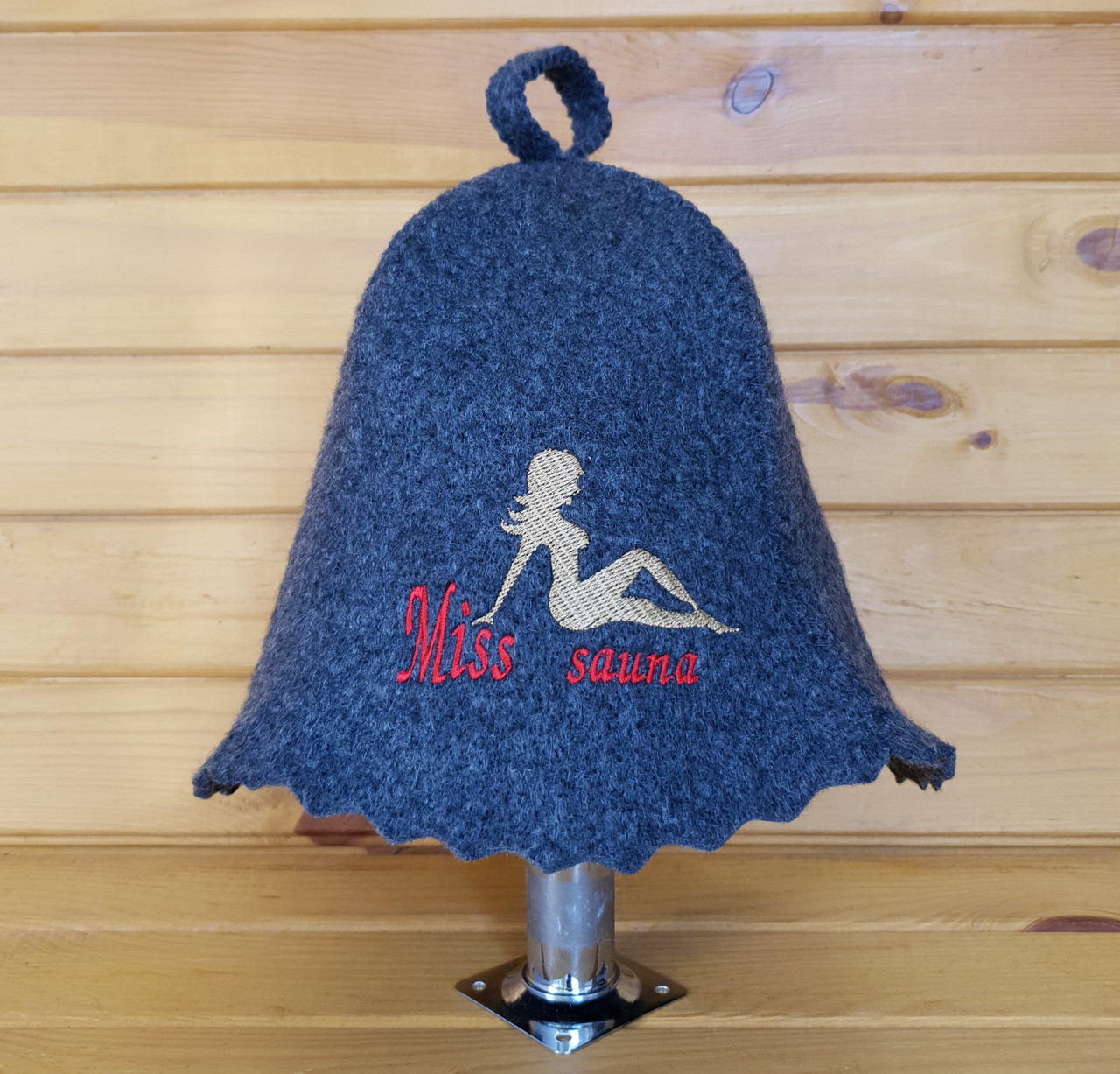 Шапка в сауну G "Miss sauna" сіра