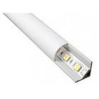 Кутовий LED-профіль ЛПУ16 (16x16), анодований, з розсіювачем, фото 2