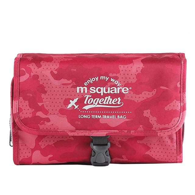 Велика косметичка M Square хакі рожевий