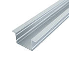 Врізний LED-профіль ЛПВ20, матовий розсіювач, меблевий, широкий, фото 2