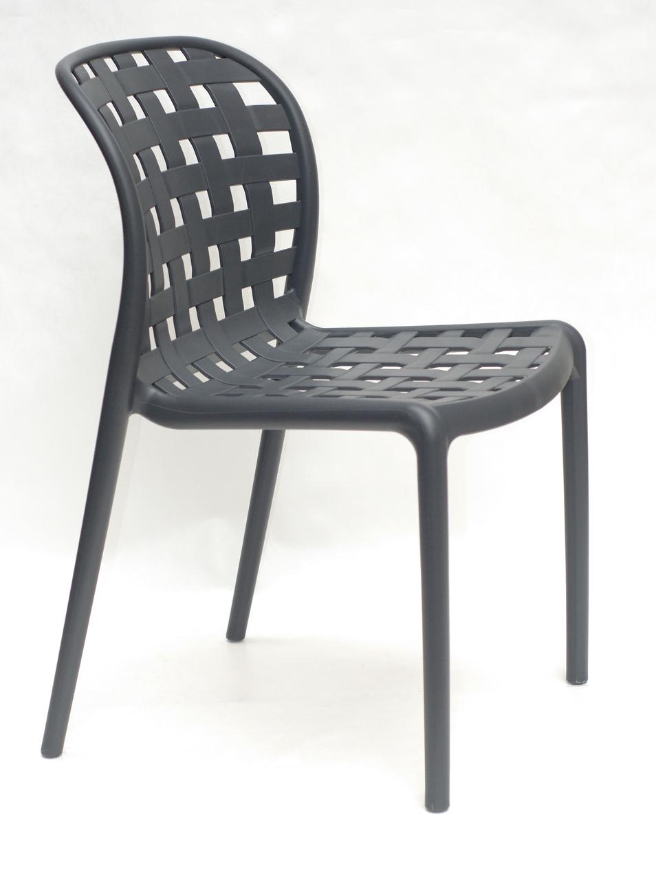 Стілець пластиковий для дому /офісу /кафе / дачі   Gari , антрацит 01