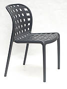Стілець пластиковий для дому /офісу /кафе / дачі Gari , антрацит 01