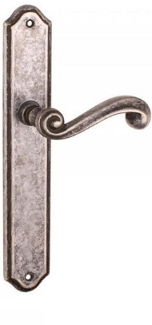 Ручка дверна на планці Tupai CARLA1 704 без отвору античне срібло (Португалія)