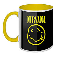 Кружка Nirvana. Чашка НИРВАНА цветная внутри и ручка