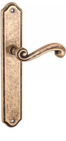 Ручка дверная на планке Tupai CARLA1 704 без отверстия античное золото (Португалия)
