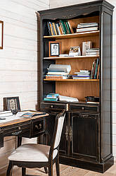 Стелаж з масиву дерева "Моне" з різьбленням та потертостями №2