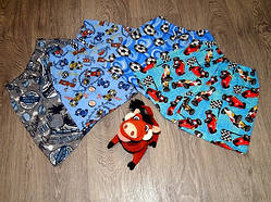 Шорти літні дитячі для хлопчика, кольорові 100% бавовна, гіпоалергенні шорти дитячі