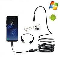 Эндоскоп 1м х 7мм, бороскоп для смартфона, USB мини камера для Android, ПК, USB / micro USB