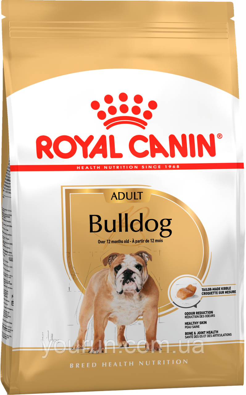 Royal Canin (Роял Канин) Bulldog для собак породы Английский бульдог старше 12 месяцев, 12кг. - фото 1 - id-p91938339