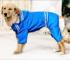 Дощовик для собак «Тропік», синій, розмір 4XL, одяг для собак середніх порід