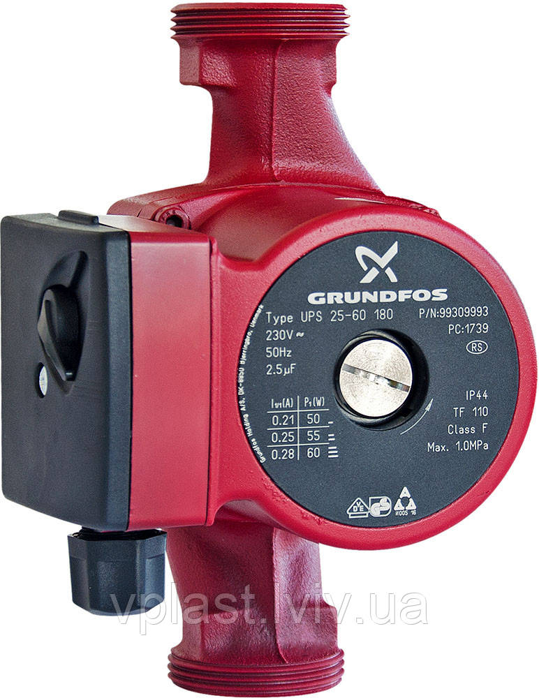 Насос циркуляційний Grundfos UPS 25/60 — 180