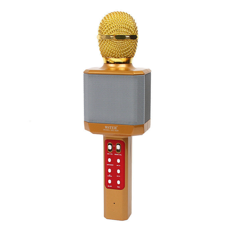Караоке-мікрофон портативний DM WS-1828, золотий