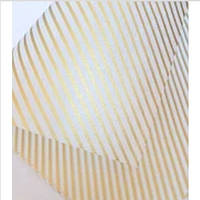 Фетр ламинированный для цветов 60х60 см.(20 шт.) "Диагональ золотая"