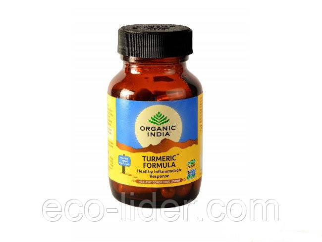 Куркума Органік Індія, Turmeric Formula Organic India, 60 капсул