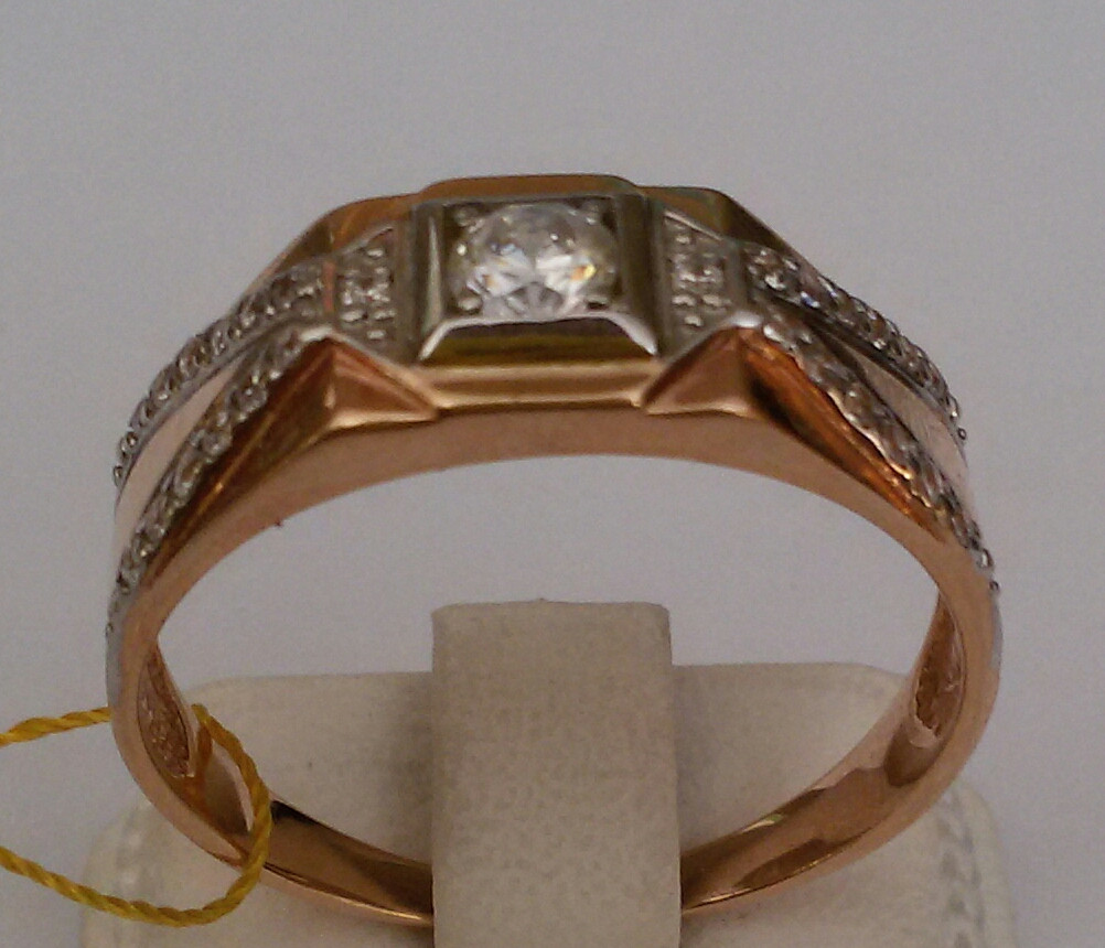 Золотий перстень 585 проби Золотые перстни - фото 4 - id-p123909478