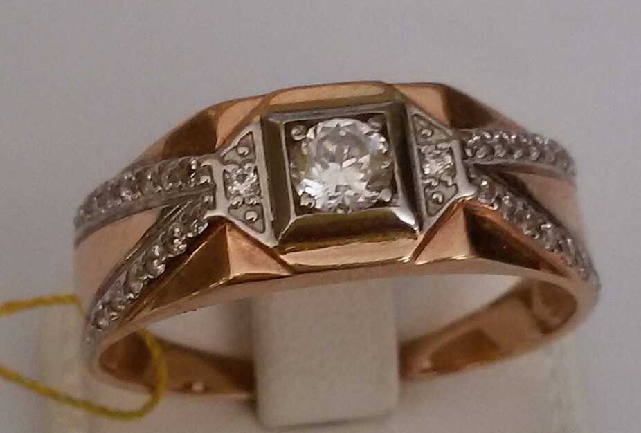 Золотий перстень 585 проби Золотые перстни - фото 5 - id-p123909478