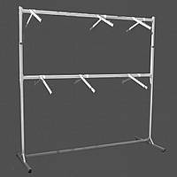 Стійка для одягу центр зала двоярусні з флейтами 200 см