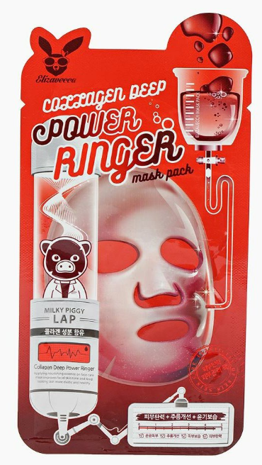 Відновлювальна маска для обличчя Elizavecca Deep Power Ringer Mask Pack Collagen (колаген) 23 мл