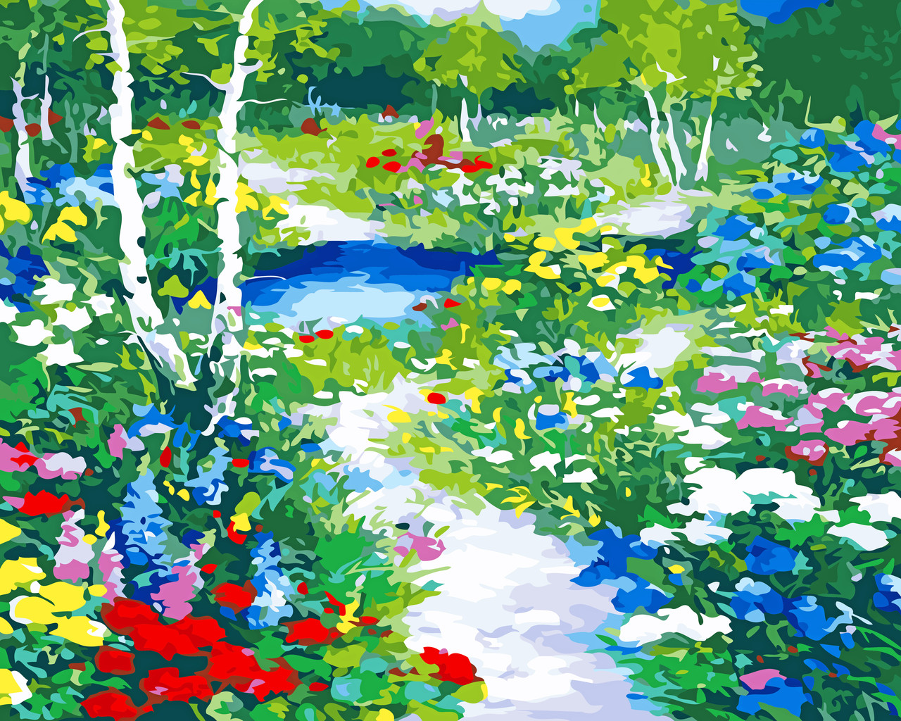 Художній творчий набір, картина за номерами Квіткова поляна, 50x40 см, «Art Story» (AS0545)