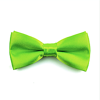 Краватка-метелик дитяча, атласна №10 (салатово-зелений)