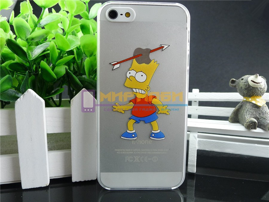 Чохол-бампер пластиковий Apple iphone 5 5S 5G Сімпсони