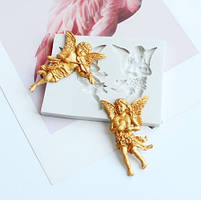 Кондитерський молд Ангели 106 на 79 мм сірий