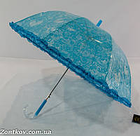Детский прозрачный ажурный зонтик для девочек грибком на 4-7 лет