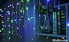 Світлодіодна гірлянда бахрома 100LED лампочок з коннектором: довжина 3м (теплий білий), фото 4