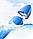 Дитячий комплект (від 3 до 10 років) для плавання Повнолицьова панорамна маска FREE BREAT + Ласти AquaSpeed Bдlue, фото 7