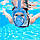 Дитячий комплект (від 3 до 10 років) для плавання Повнолицьова панорамна маска FREE BREAT + Ласти AquaSpeed Bдlue, фото 4