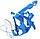 Дитячий набір для плавання + Ласти AquaSpeed 34-39р. Маска повна дитяча FREE BREATH (XS/S) Блакитна, фото 6