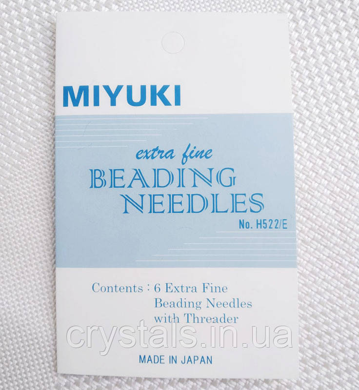 Голки MIYUKI 0,4 мм з ниткозасилювачем (6 шт.)