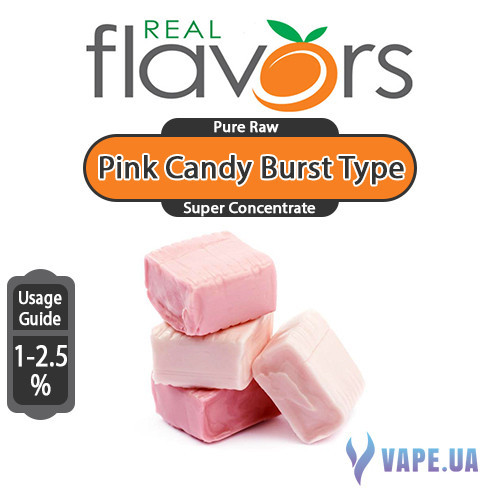 Ароматизатор Real Flavors Super Concentrate Candy Pink Burst Type (Полуничні жувальні цукерки), 10 мл