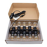 Світлодіодна гірлянда, 8,4 м, 10 ламп Е27, з двома нитками, подовжувач, теплий білий, IP44 (930042), фото 4